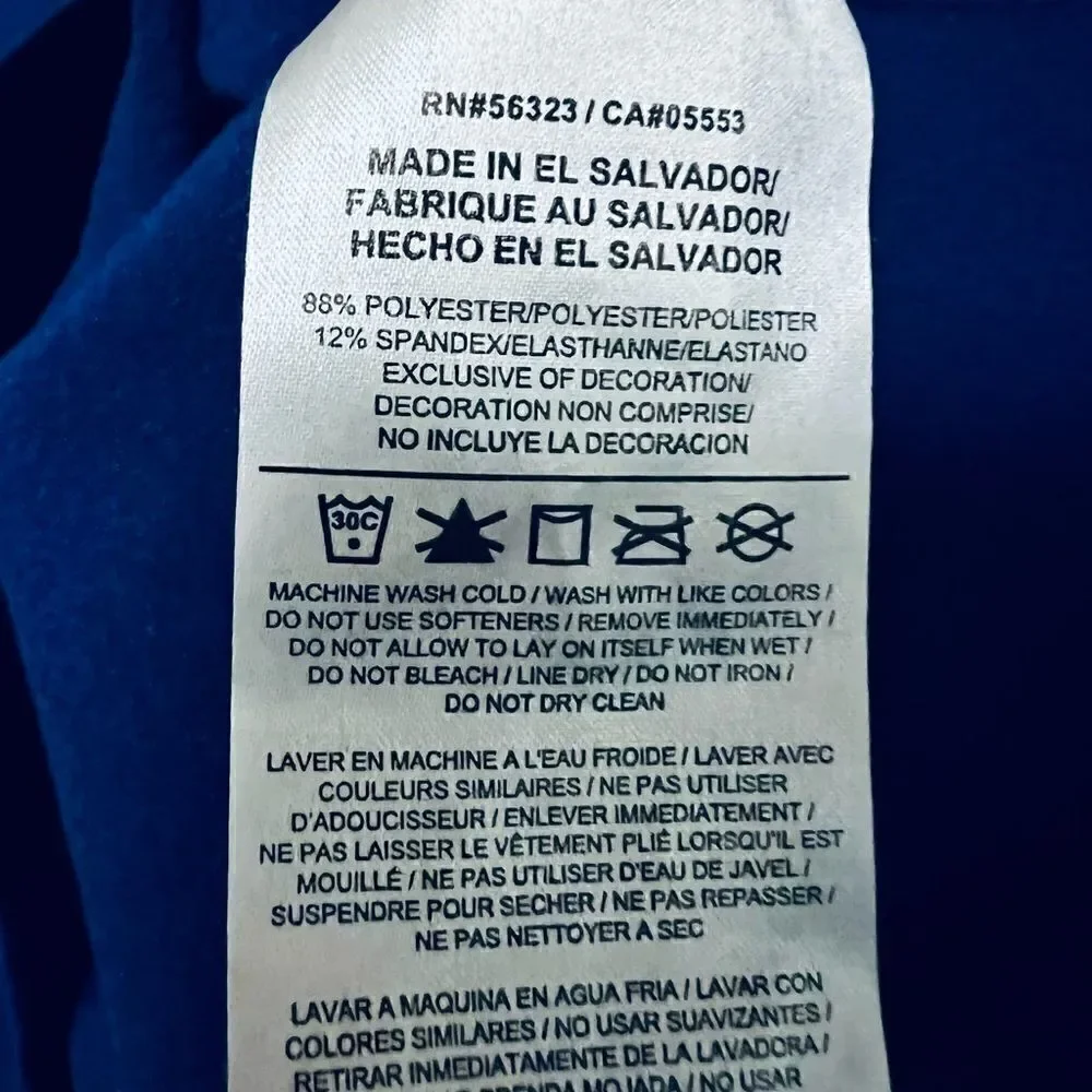Nike Pro blue Dry Fit hooded long sleeve sweatshirt hoodie layer S